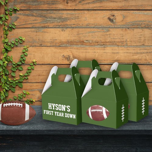 Football First Year Down Birthday Favor Boxes