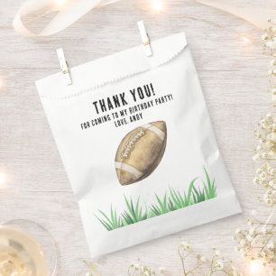 Football First Year Down Birthday Party Favor Bag