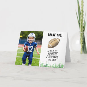 Football First Year Down Birthday Thank you