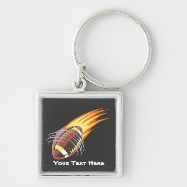 Football Flame Keychain (Front)