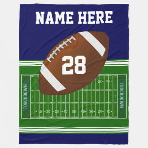 Football Fleece Blanket YOUR Name, Number, Colors