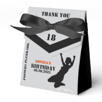 Football, Football Player Girl Birthday Favor Boxes
