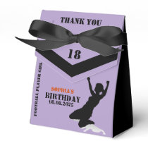 Football, Football Player Girl Birthday Favor Boxes
