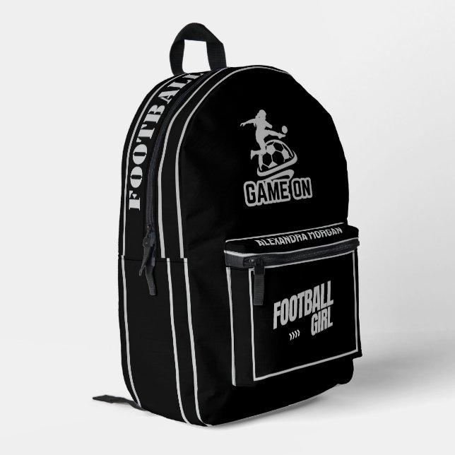 Football, Football Player Girl, Team, Gift  Duffle Printed Backpack (Back Corner Left)