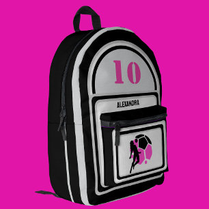 Football, Football Player Girl, Team, Gift Printed Backpack
