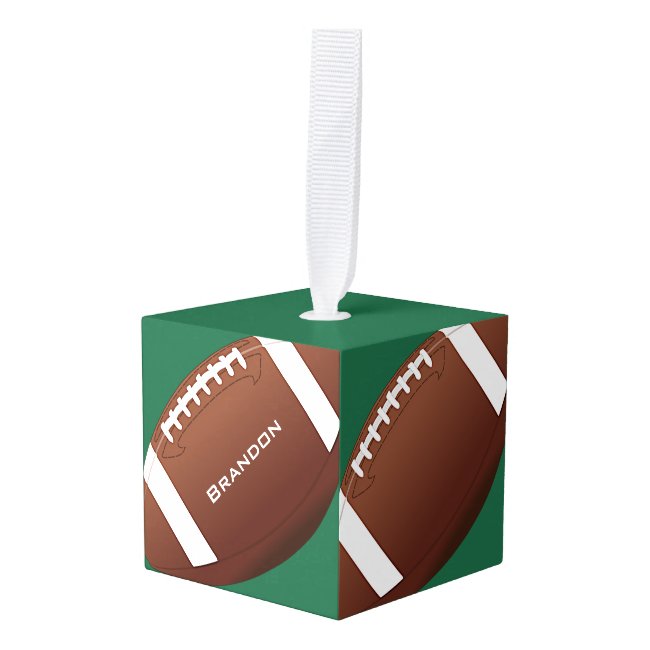 Football Footballs Design Cube Ornament