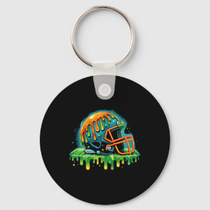 Football For Boys Ice Cream Dripping Youth Boys Fo Keychain
