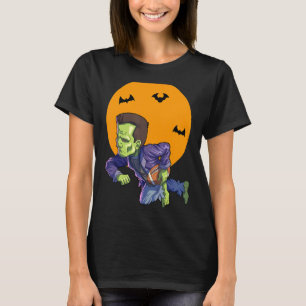 Football Frankenstein Halloween Men Boys Football  T-Shirt