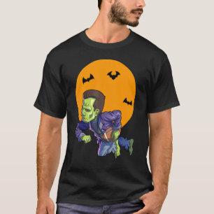 Football Frankenstein Halloween Men Boys Football  T-Shirt