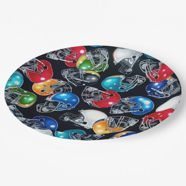 Football Frenzy Football Helmet Pattern Plates (Angled)