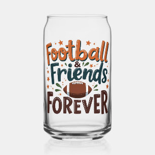Football Friends Forever Fantasy Football Season Can Glass