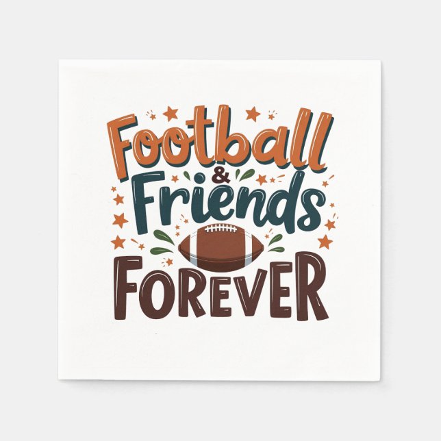 Football Friends Forever Fantasy Football Season  Napkins (Front)