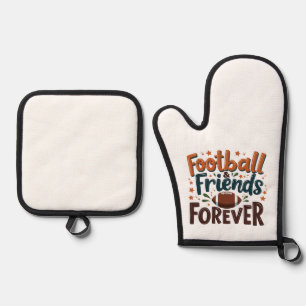 Football Friends Forever Fantasy Football Season Oven Mitt & Pot Holder Set