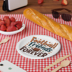 Football Friends Forever Fantasy Football Season Paper Plates