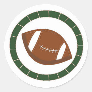 Football Fun Classic Round Sticker