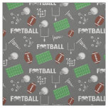Football Fun on Dark Gray Fabric