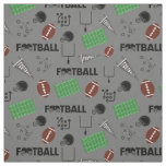 Football Fun on Gray Fabric