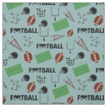 Football Fun on Light Gray-Green Fabric