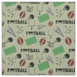 Football Fun on Light Olive Green Fabric
