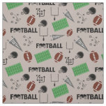 Football Fun on Pale Brown Fabric