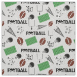 Football Fun on Pale Gray Fabric