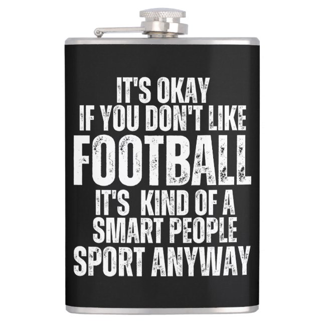 FOOTBALL FUNNY QUOTES FLASK (Front)