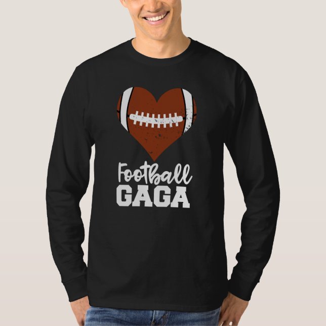 Football Gaga Football Heart Grandma Gaga T-Shirt (Front)