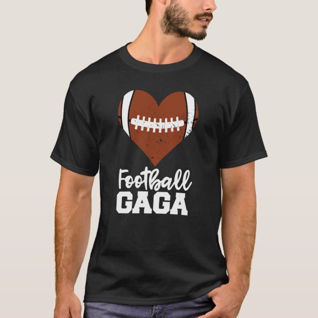 Football Gaga Football Heart Grandma Gaga T-Shirt (Front)