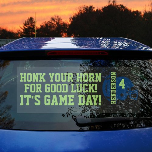Football Game Day Back Window Cling for SUV