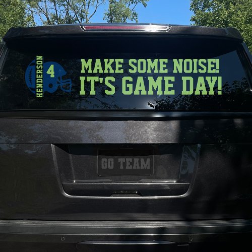 Football Game Day Back Window Cling for SUV