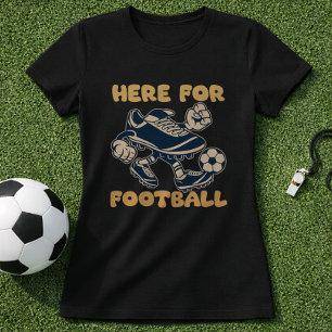 Football Game Day Cartoon Cleats Here For Football T-Shirt