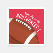 Football Game Day Red Napkins (Front)