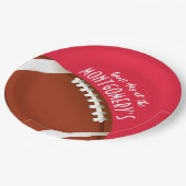 Football Game Day Red Paper Plates (Angled)