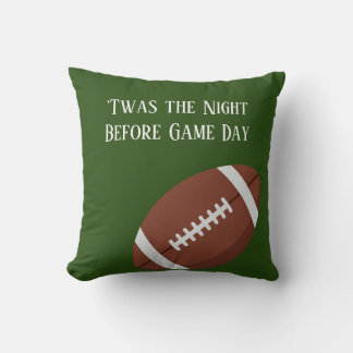 Football Game Day Throw Pillow