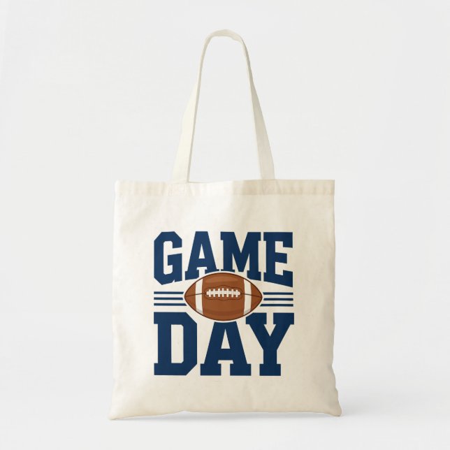 Football Game Day Tote Bag (Front)