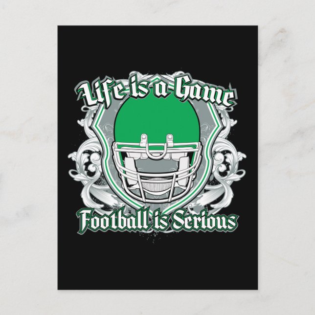 Football Game Green Postcard (Front)