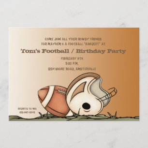 Football Gear - Party Invitation
