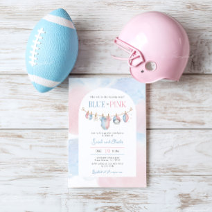 Football Gender Reveal Party Invitation