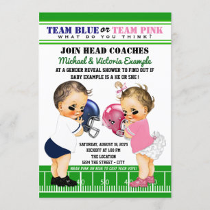 Football Gender Reveal Shower Invitations