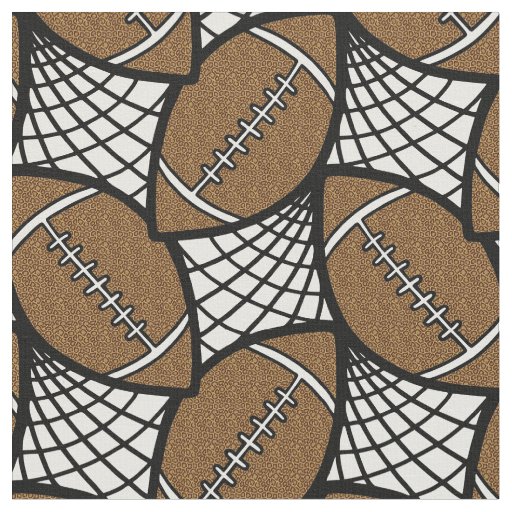 Football geometric doodle pattern fabric
