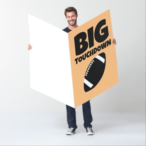 FOOTBALL GIANT 50TH BIRTHDAY PERSONALIZED CARD