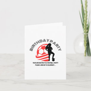 Football Girl Birthday party, Football Player Gift Invitation