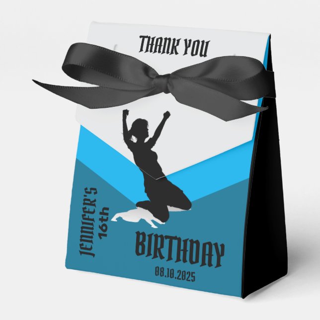 Football Girl, Football Player Gift, Birthday Favor Boxes (Front Side)