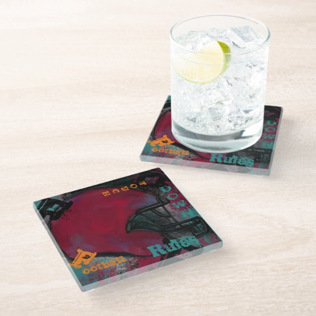FOOTBALL GLASS COASTER (Angled)