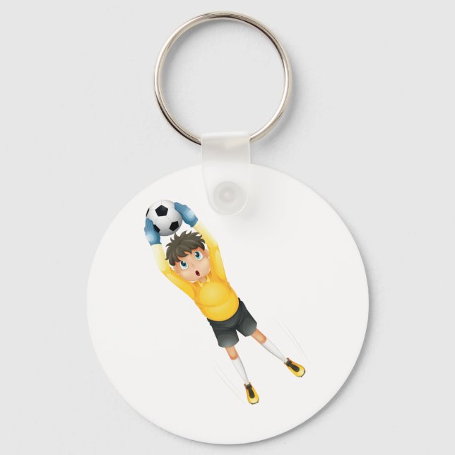 Football Goalie Keychain (Front)