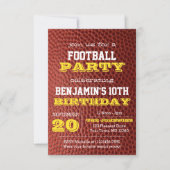 Football Gold All Occasion Invitation (Front)