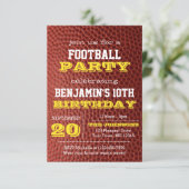 Football Gold All Occasion Invitation (Standing Front)