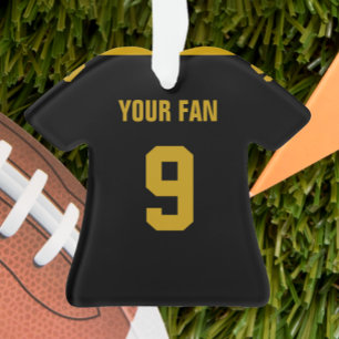 Football Gold & Black Jersey Ornament