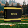 Football Gold & Black Personalized 3 Ring Binder