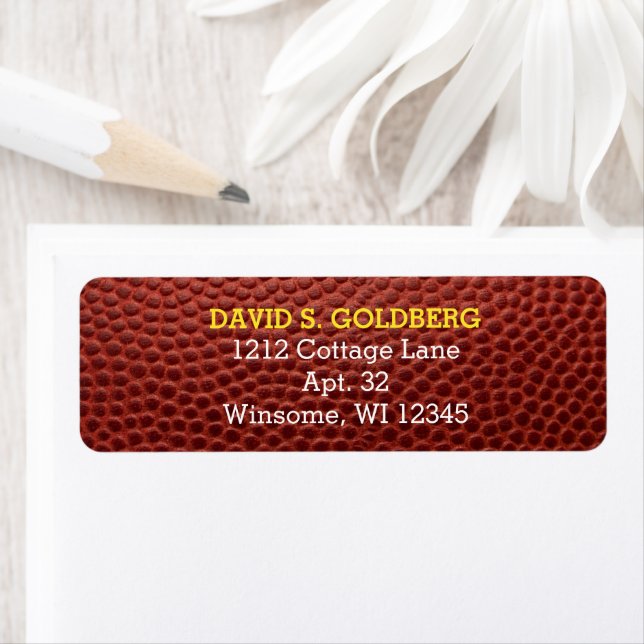 Football Gold Personalized Label (Insitu)
